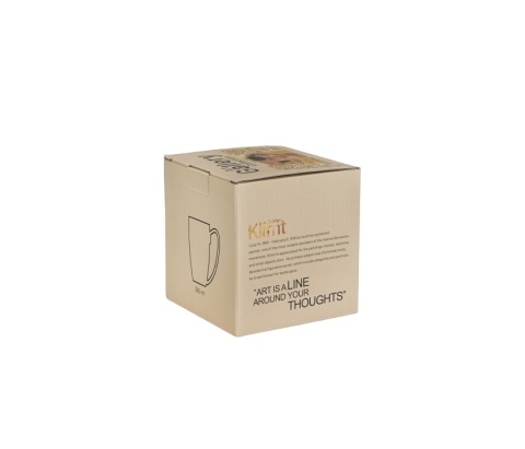 Kubek do herbaty porcelana Kiss Klimt ecru na prezent