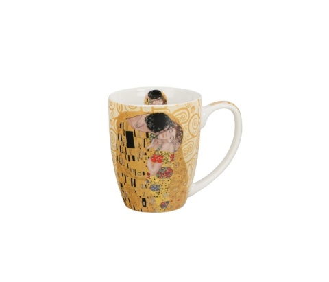 Kubek do herbaty porcelana Kiss Klimt ecru na prezent