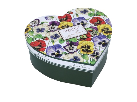 Kubki na prezent w sercu Lozano Carmani zestaw 2szt bratki