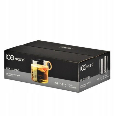 Szklanki do drinków wody cydru Krosno Mixology 6szt 420 ml
