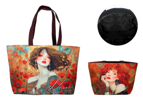 Torba Carmani na ramię sklepowa duża Lozano na zakupy maki