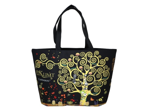 Torba sklepowa Carmani duża Klimt Drzewo życia siatka