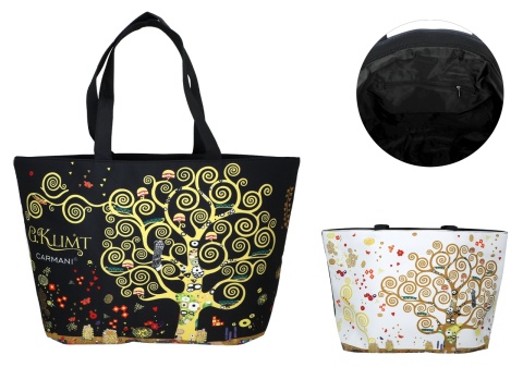 Torba sklepowa Carmani duża Klimt Drzewo życia siatka