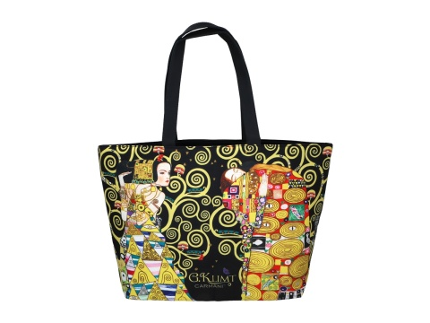Torba sklepowa duża Carmani Klimt Pocałunek Adela siatka