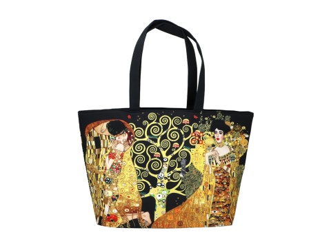 Torba sklepowa duża Carmani Klimt Pocałunek Adela siatka