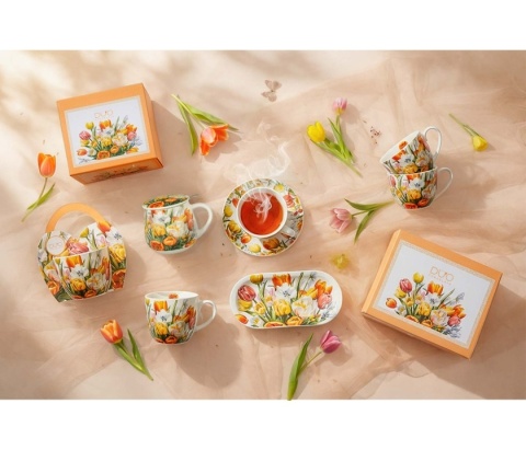 Wielki kubek kubas jumbo xxl na dzień kobiet piwonie kwiaty