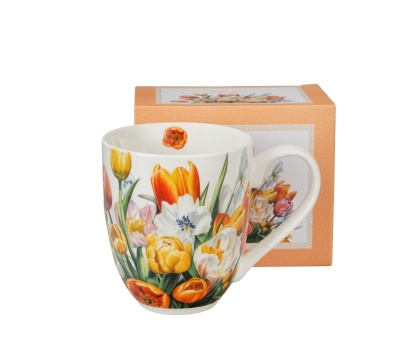 Wielki kubek kubas jumbo xxl na dzień kobiet piwonie kwiaty