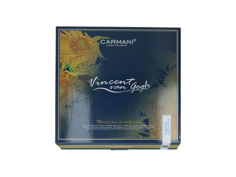 Zegar na ścianę szklany arabskie cyfry Gogh Gwiaździsta noc