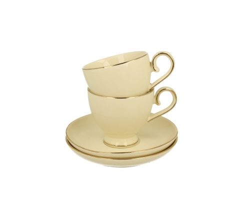 Filiżanki do espresso Victoria na prezent ecru zestaw 2szt