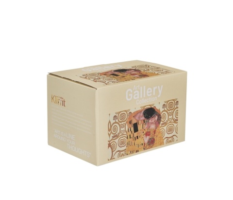 Kubki w pudełku porcelana zestaw 2 szt kubek Kiss Klimt ecru