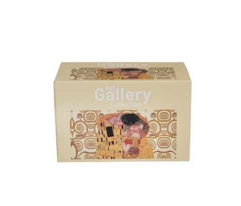 Kubki w pudełku porcelana zestaw 2 szt kubek Kiss Klimt ecru