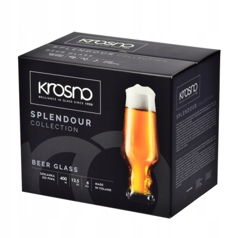 Szklanki do piwa Splendour Krosno komplet 6 szt beer glass