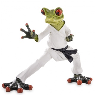 Żaba karateka figurka na biurko dekoracja na urodziny żabka
