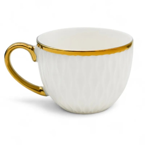 Filiżanki komplet kawowy złote bella fiore 2szt porcelana