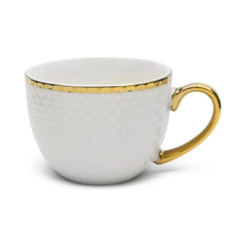Filiżanki do kawy złote bella fiore 2szt porcelana prezent