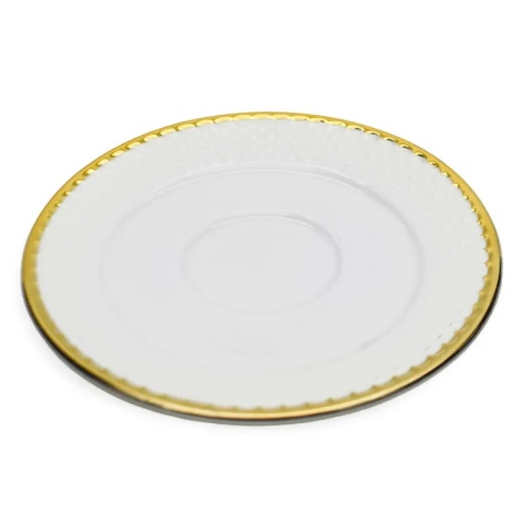 Filiżanki do kawy złote bella fiore 2szt porcelana prezent