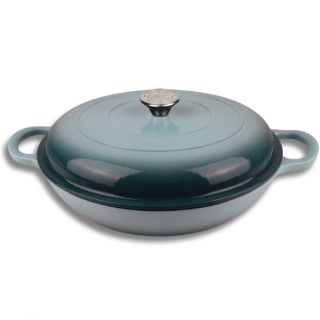 Garnek żeliwny emaliowany niski 3 l piekarnik miętowy gaz