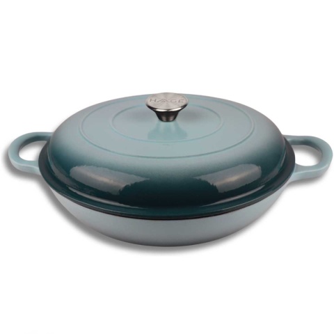 Garnek żeliwny emaliowany niski 3 l piekarnik miętowy gaz