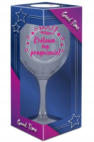 Kieliszek na prezent do wina królowa ma pragnienie 580ml