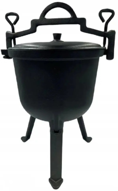Kociołek żeliwny czarny 8 l na ognisko garnek myśliwski