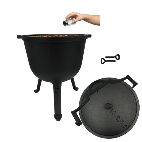 Kociołek żeliwny czarny 8 l na ognisko garnek myśliwski