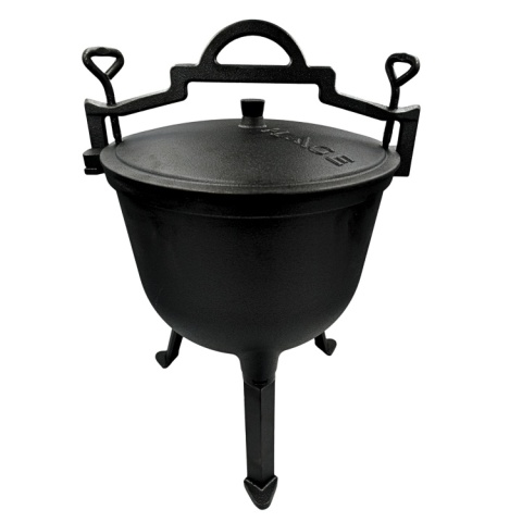 Kociołek żeliwny czarny 8 l na ognisko garnek myśliwski
