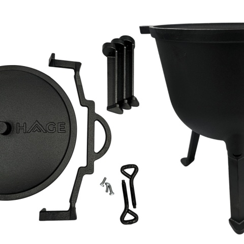 Kociołek żeliwny czarny 8 l na ognisko garnek myśliwski