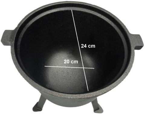 Kociołek żeliwny czarny 8 l na ognisko garnek myśliwski