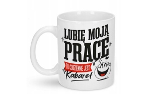 Kubek ceramika na prezent w pudełku do kawy lubię moją pracę
