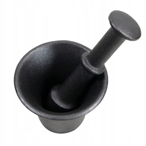 Moździerz żeliwny dzwon do ziół przypraw ręczny tłuczek