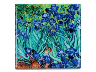 Podkładka ceramiczna talerzyk kwadratowy Carmani Gogh Irysy