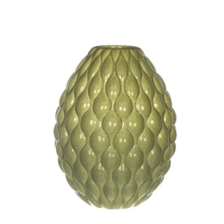 Wazon na kwiaty ceramiczny Bubbles prezent kremowy zielony