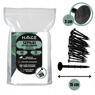Agrowłóknina 135g czarna UV 1,1x50m mata antychwastowa + kotwy agrotkanina