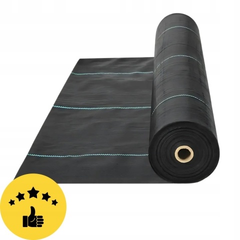Agrowłóknina 135g czarna UV 1,1x50m mata antychwastowa + kotwy agrotkanina