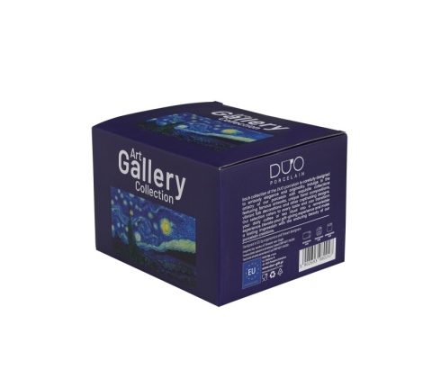Dzbanek 2 kubki czarki komplet do herbaty van Gogh Starry night gwiazdy