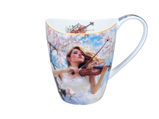 Kubek do kawy Carmani Lozano porcelana dla muzyka skrzypce