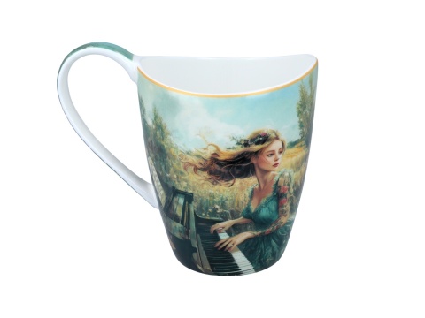 Kubek Carmani Lozano porcelana do herbaty music fortepian