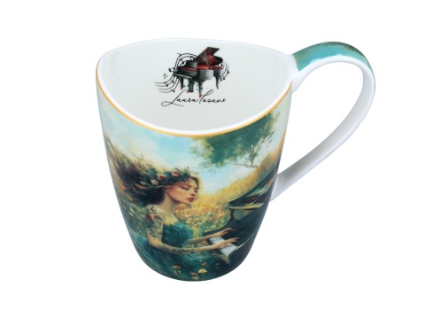 Kubek Carmani Lozano porcelana do herbaty music fortepian