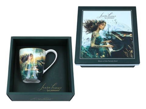 Kubek Carmani Lozano porcelana do herbaty music fortepian