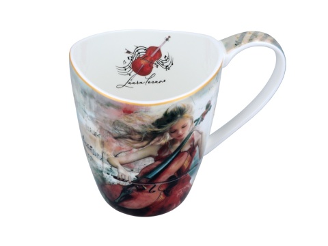 Kubek do herbaty Carmani Lozano porcelana music wiolonczela