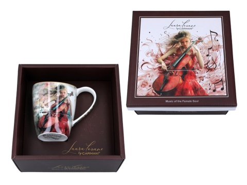 Kubek do herbaty Carmani Lozano porcelana music wiolonczela