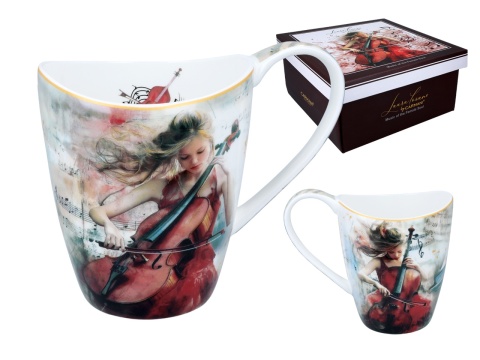 Kubek do herbaty Carmani Lozano porcelana music wiolonczela
