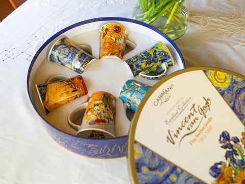 Kubki van Gogh Słoneczniki Carmani kpl 6 szt na prezent
