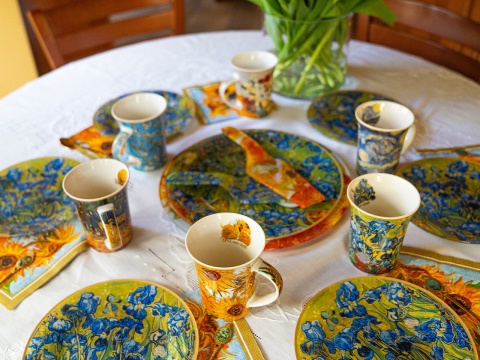 Kubki van Gogh Słoneczniki Carmani kpl 6 szt na prezent