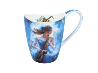 Kubek Lozano porcelana do herbaty Carmani music saksofon