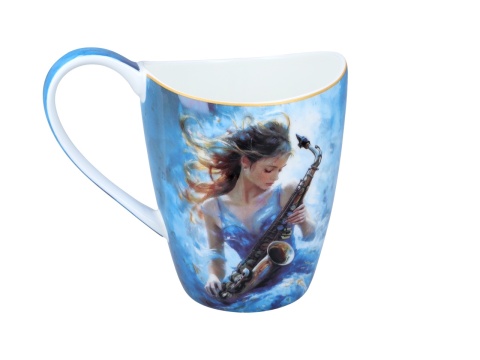 Kubek Lozano porcelana do herbaty Carmani music saksofon
