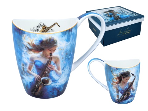 Kubek Lozano porcelana do herbaty Carmani music saksofon