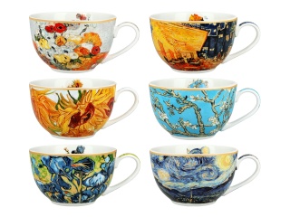 Filiżanki van Gogh Carmani filiżanka kpl 6 szt prezent Irysy