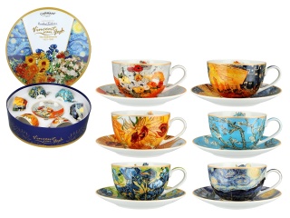 Filiżanki van Gogh Carmani filiżanka kpl 6 szt prezent Irysy