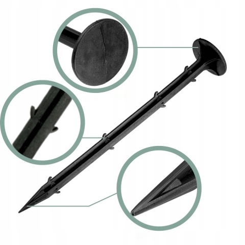 Kołki szpilki kotwy do montowania agrowłókniny agrotkaniny 15 cm Hage 50 szt